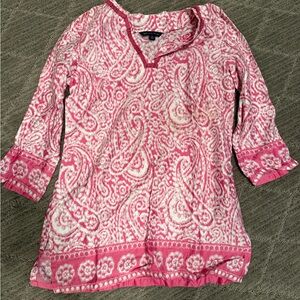 Brooks Brothers Pink Paisley Swim Coverup
